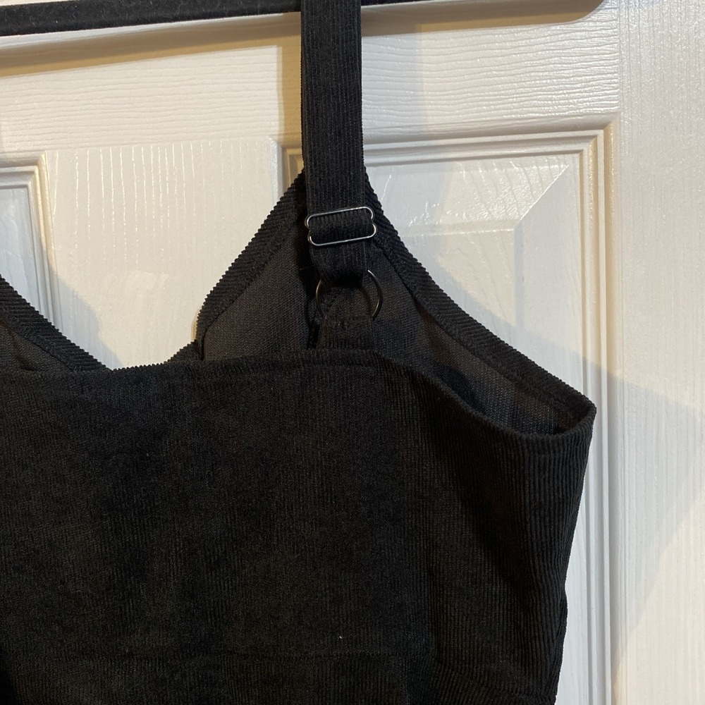 Shein Overall Corduroy, Dress Size S Pockets Mini Adjustable Black - Picture 5 of 11